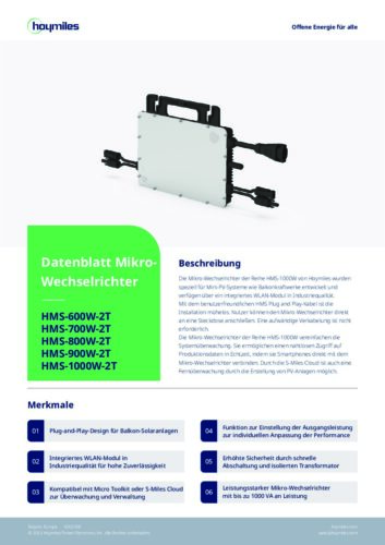 4018 Datenblatt Hoymiles HMS 800W 2T 2 pdf