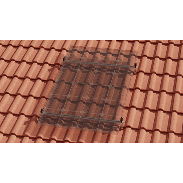 Montageset Schrägdach Ziegeldach für ein PV Module hochkant