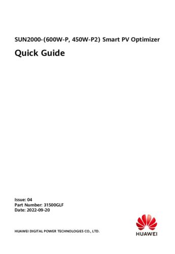 SUN2000 600W P 450W P2 Smart PV Optimizer Quick Guide i04 pdf