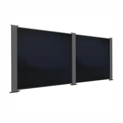 PowerPVence Solarzaun 1,85 x 2,5 m mit zwei PV Modulen