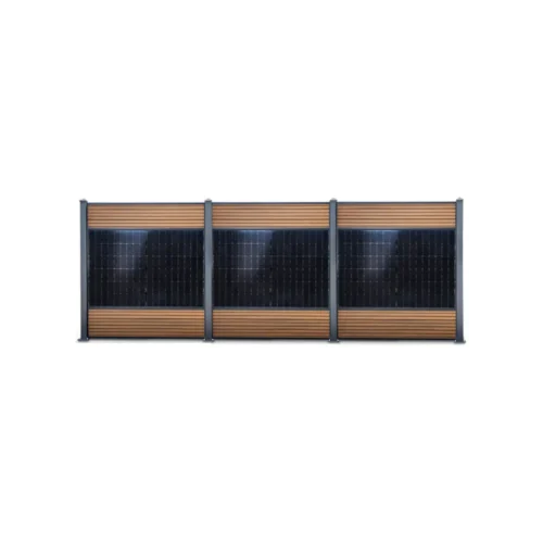 FlexPVence Solarzaun 1,80 x 5,58 m mit drei PV Modulen