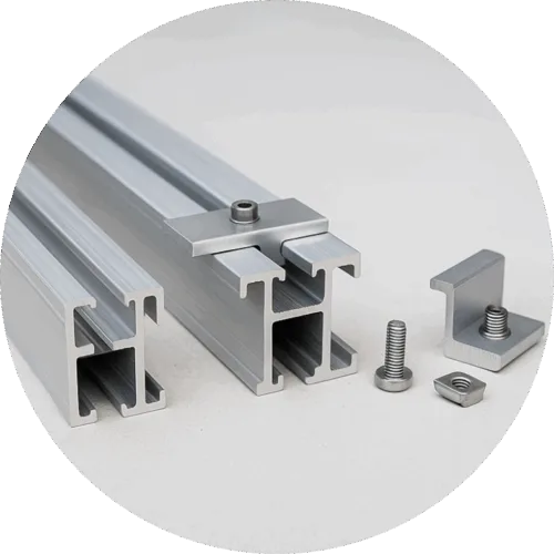 Montageschienen und Verbinder