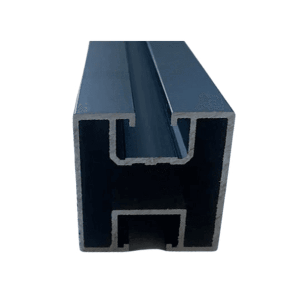 PV Montageschiene T2 schwarz 1,6 mm Aluminiumprofil 40x40 mm
