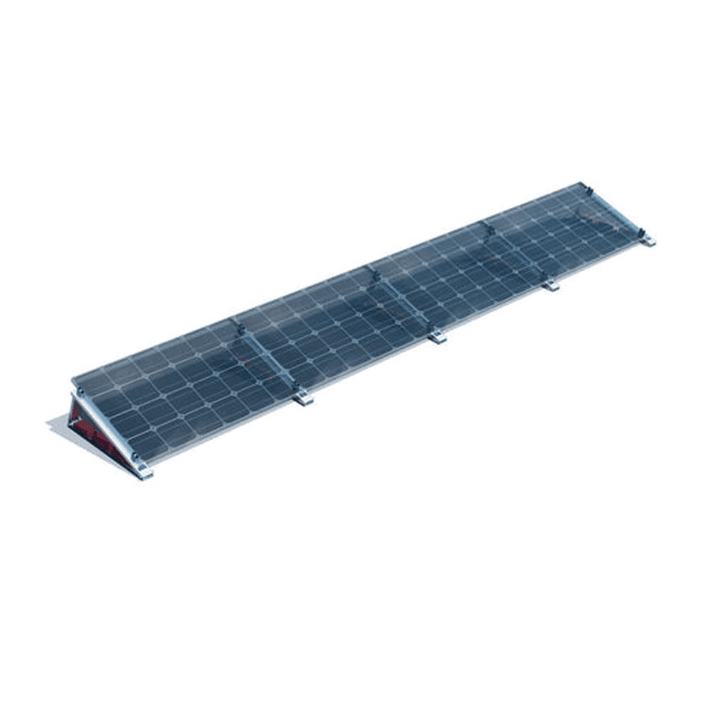 exklusiv : Flachdach Aufständerung Set für 4 PV Module nebeneinander ...