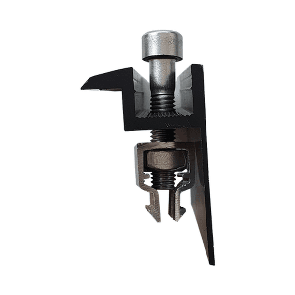 Endklemme mit Haken-System (schwarz)