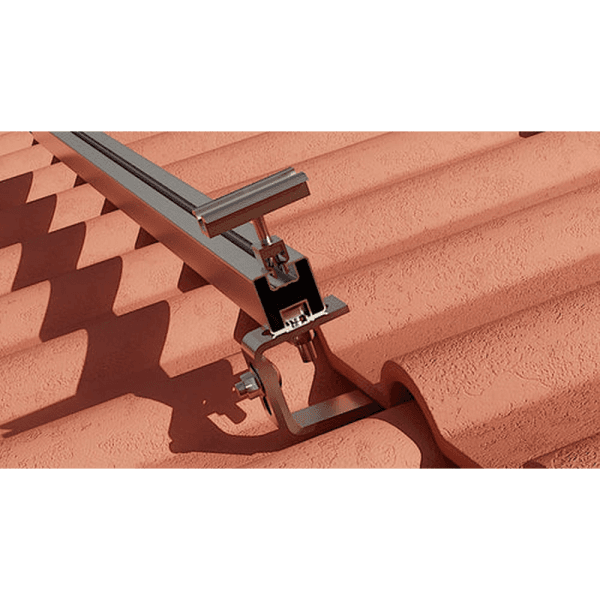 Montageset - Schrägdach/Ziegeldach - für 2 x PV-Module (hochkant, nebeneinander)