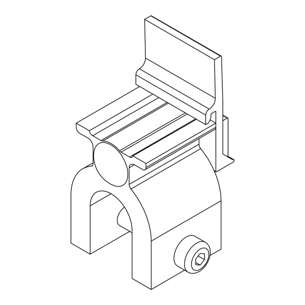 K2 SingleRail Rundfalzklemme CF:x
