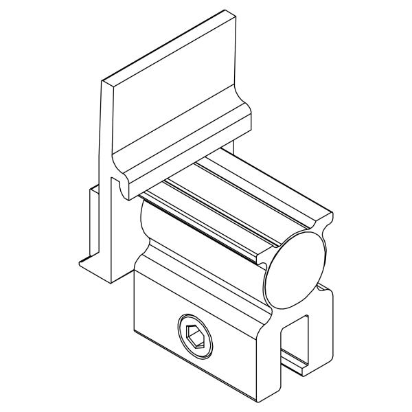 K2 SingleRail Doppelstehlfalzklemme CF:x