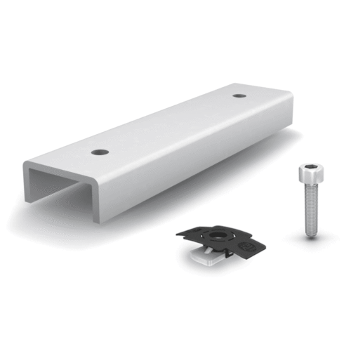 K2 Dome FlatConnector Set – Verbindungsset für PV-Montageschienen auf Flachdächern K2 Dome FlatConnector Set – Schienenverbindung für BasicRail und FlatRail