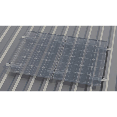 Montageset Trapezblech für 2 x PV Module hochkant nebeneinander