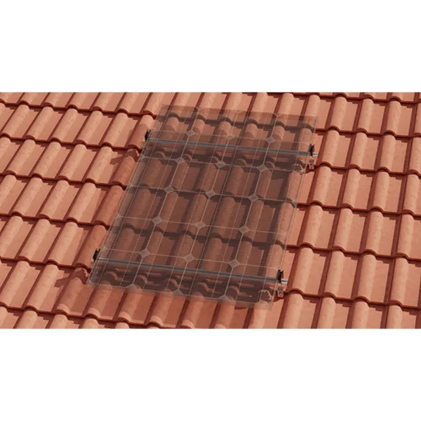 Montageset - Schrägdach/Ziegeldach - für ein PV-Module (hochkant)