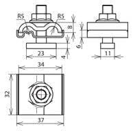 Erdungs- und Blitzschutzklemme VA M8