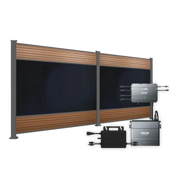 FlexPVence Solarzaun 1,80 x 3,75 m mit zwei PV Modulen