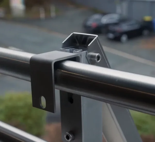 Balkonkraftwerk Halterung für Balkon und Zaun – Set für 1 PV Modul