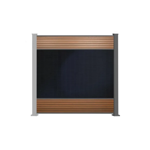 FlexPVence Solarzaun 2,0 x 1,84 m Zaunfeld mit PV Modul