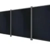 BasicPVence Solarzaun 1,25 x 7,4 m mit vier PV Modulen