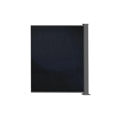 PowerPVence Solarzaun 1,85 x 1,2 m Zaunfeld mit PV Modul