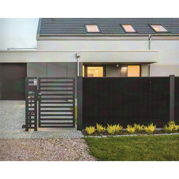 BasicPVence Solarzaun 1,25 x 5,58 m mit drei PV Modulen