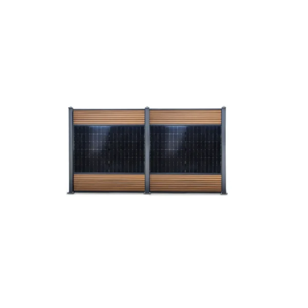 FlexPVence Solarzaun 1,80 x 3,75 m mit zwei PV Modulen