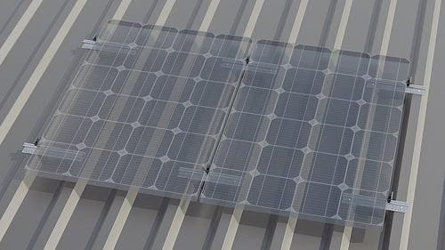 Montageset - Trapezblech - für 2 x PV-Module (hochkant, nebeneinander)