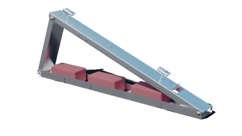Flachdach- Aufständerung -Set - für 2 x PV-Module (hintereinander)