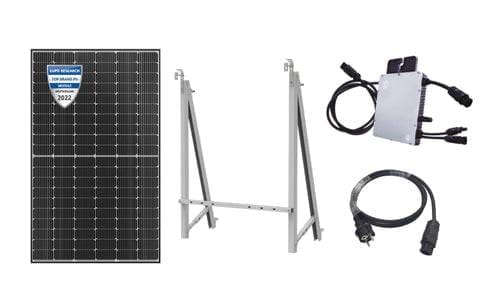 Balkonkraftwerk 800W – Hoymiles und 2x JA Solar Full Black Balkonkhalterung Set
