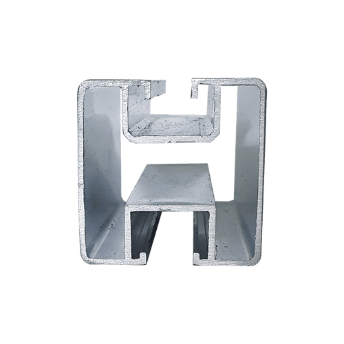 Frontalansicht Montageschiene Typ 1 – Aluminiumprofil 40x40 mm – 1,2 Meter bis 6 Meter