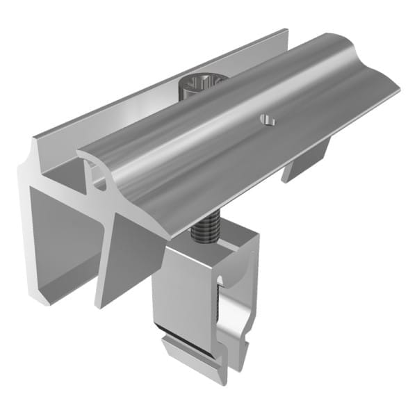 SL Rack Endklemme Vario mit Erdung 28-50 mm, 91114-00 zur Modulklemmung