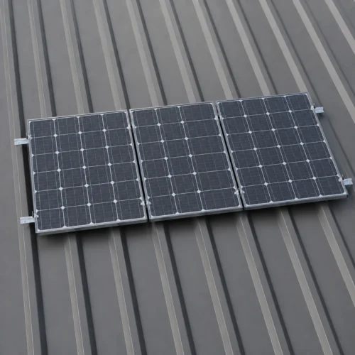 PV Montageset Trapezblech für drei hochkant montierte Solarmodule