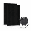 Alt-Text: Tazali Eco 800 W Balkonkraftwerk Standard-Set mit zwei JA Solar Modulen und Growatt NEO 800M-X Mikrowechselrichter